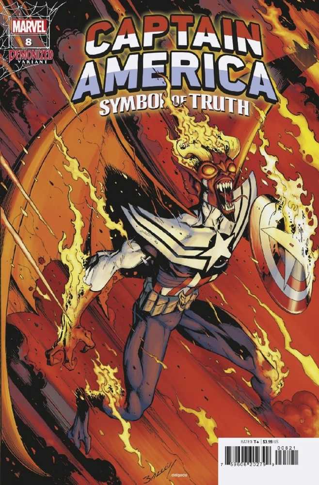 Captain America Symbol Of Truth #8 Bagley Demonized Variant Marvel 2022