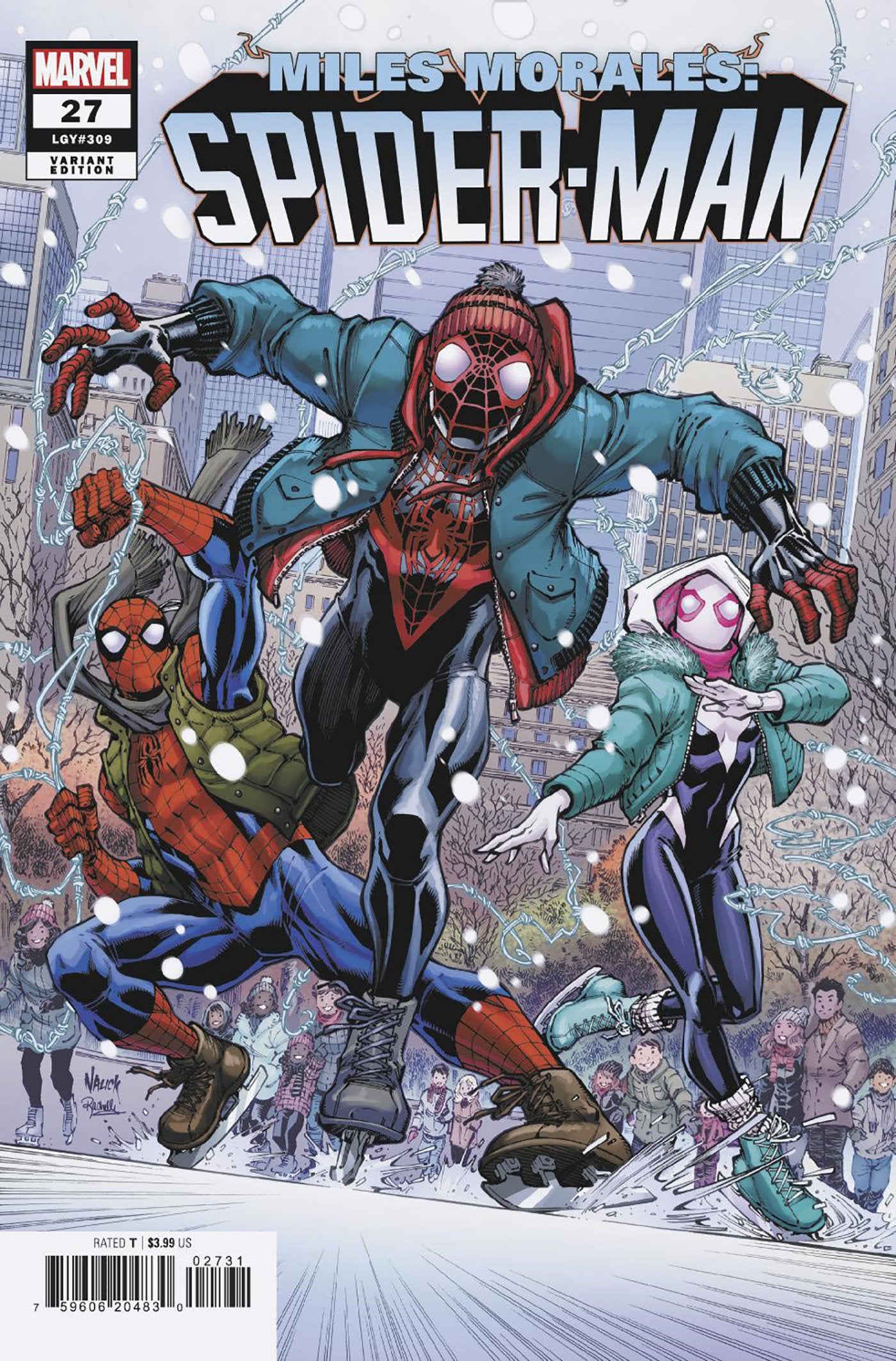 Miles Morales: Spider-Man #27 Todd Nauck Winter Holiday (Marvel 2024)