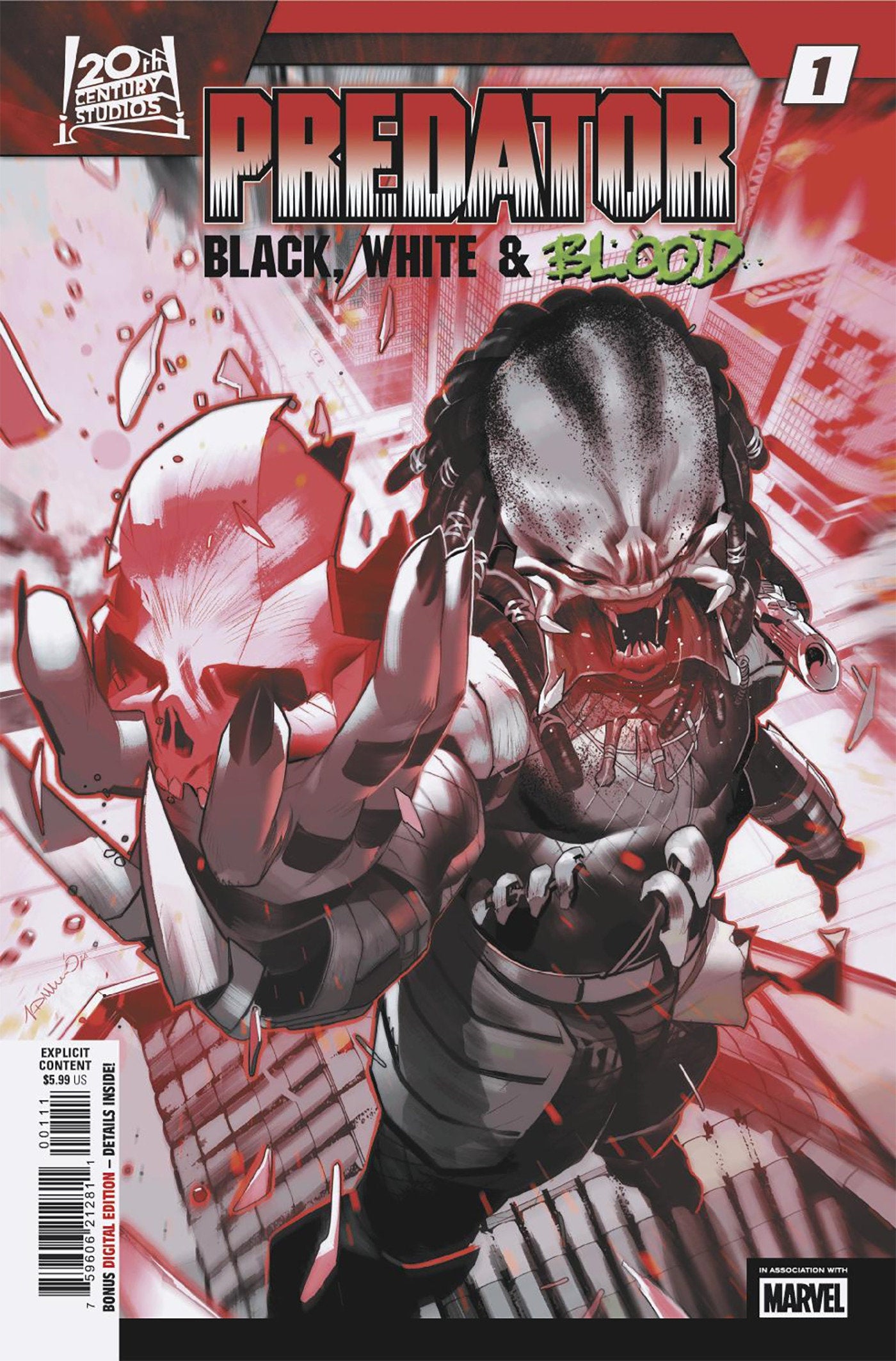 Predator: Black, White & Blood #1 Simone Di Meo Main (07/09/25)