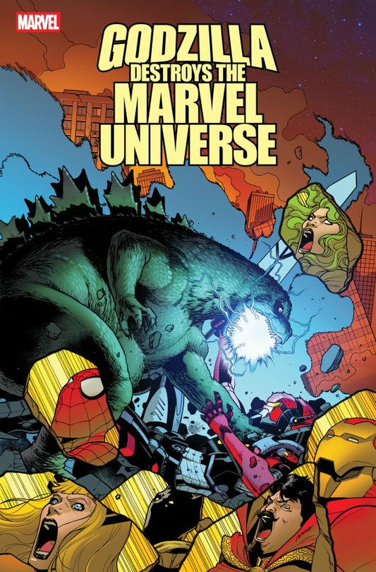 Godzilla Destroys The Marvel Universe #5 Pere Perez (PRESALE 11/19/25)