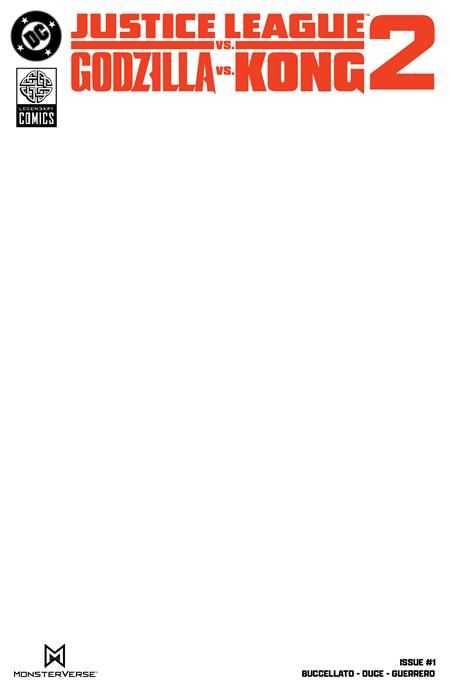Justice League vs Godzilla vs Kong 2 #1 Cover F Blank Variant (06/04/25)