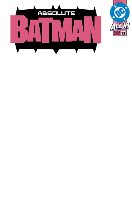 Absolute Batman #13 Cover G Blank (10/08/25)