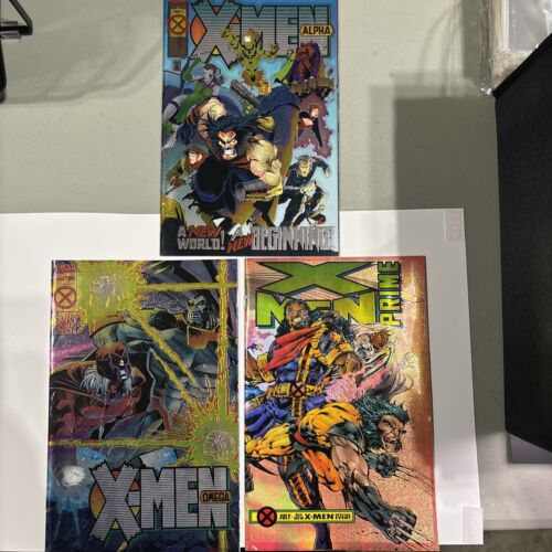 X-Men Omega Alpha & Prime Marvel 1995 Special Event Age Apocalypse Chromium