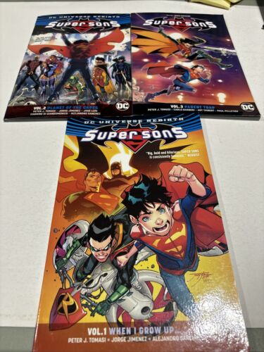 Super Sons Lot 3 TPB When I Grow Up Supersons Of Tomorrow Planet Of The Capes