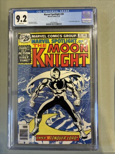 MARVEL SPOTLIGHT 28 *CGC 9.2 WHITE PAGES* 1ST SOLO MOON KNIGHT 1976