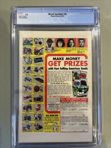 MARVEL SPOTLIGHT 28 *CGC 9.2 WHITE PAGES* 1ST SOLO MOON KNIGHT 1976