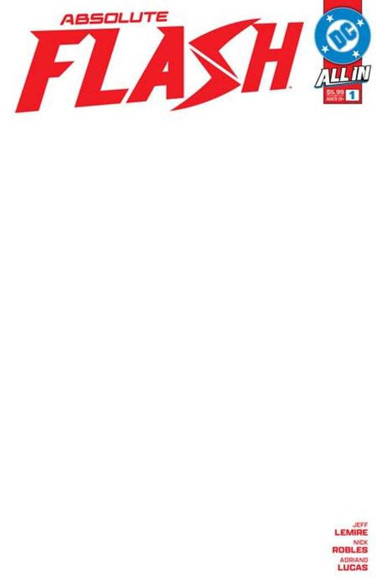 Absolute Flash #1 Cover H Blank Variant DC Comics 2025