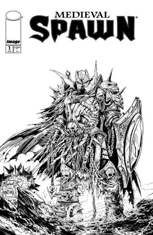 Medieval Spawn #1 (Of 4) Cover B Todd McFarlane & Mattina Black & White Variant 2025