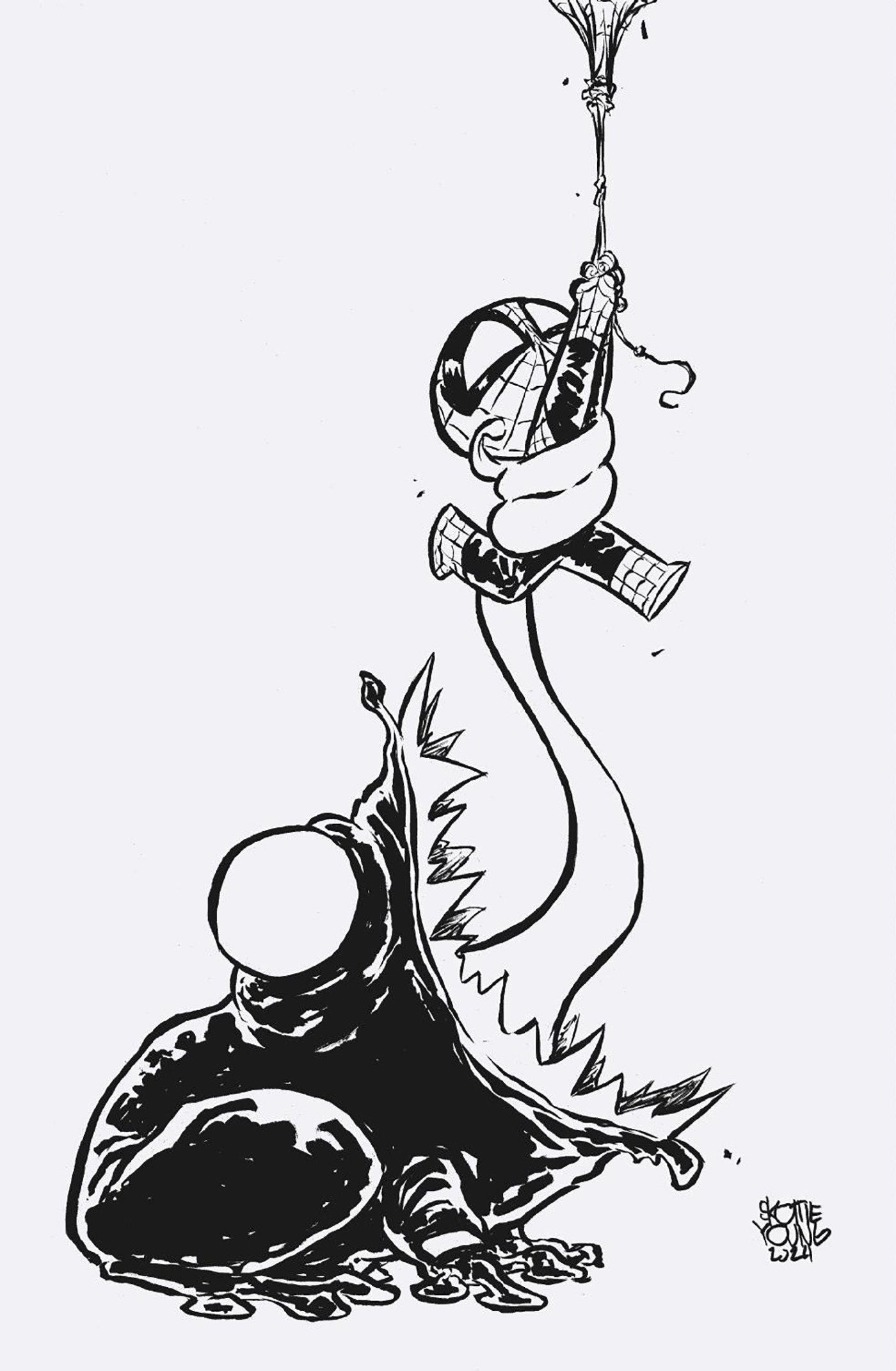 Amazing Spider-Man #67 Skottie Young B&W [1:100] Virgin Variant