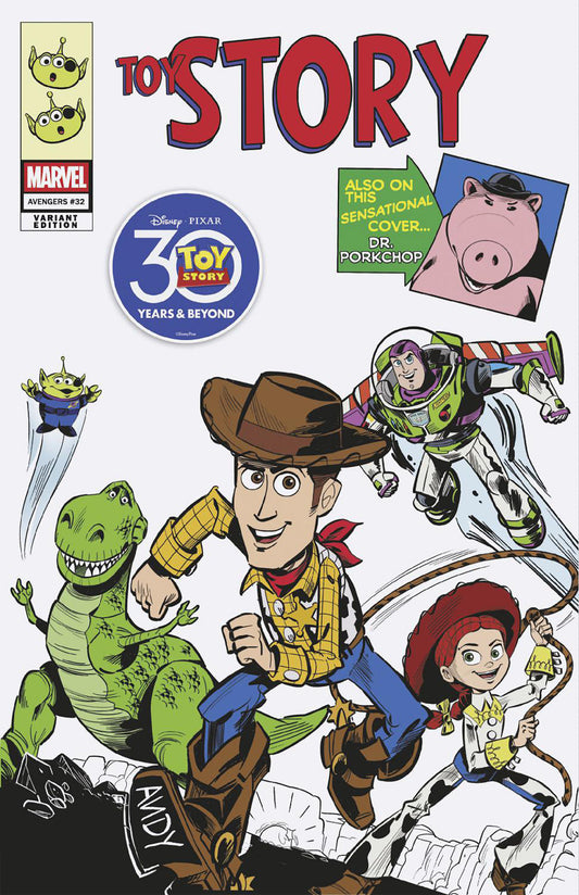 Avengers #32 Marco Forcelloni Pixar Toy Story Homage (PRESALE 11/05/25)