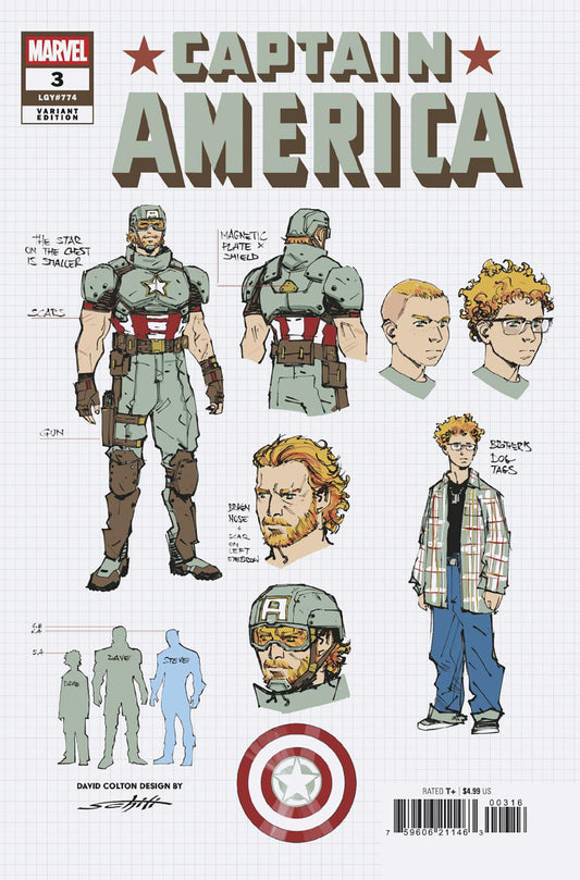 Captain America #3 Valerio Schiti [1:10] Design (09/10/25)
