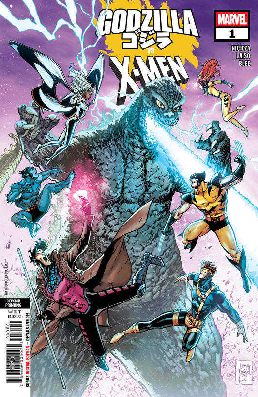 Godzilla vs. X-Men #1 Tony Daniel 2nd Print (06/25/25)