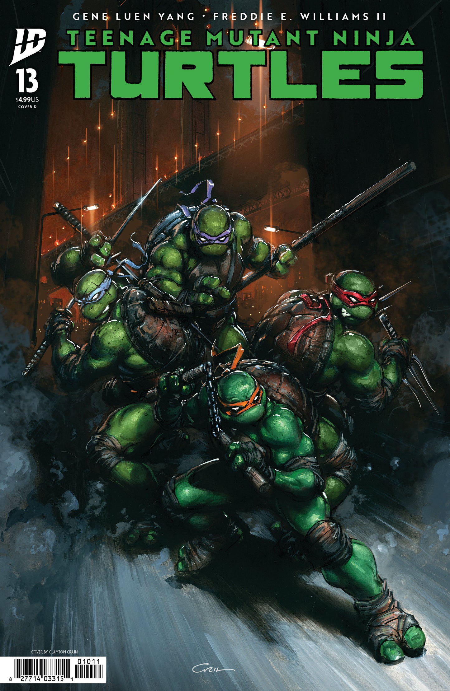 Teenage Mutant Ninja Turtles #13 Cover D Clayton Crain (PRESALE 12/10/25)