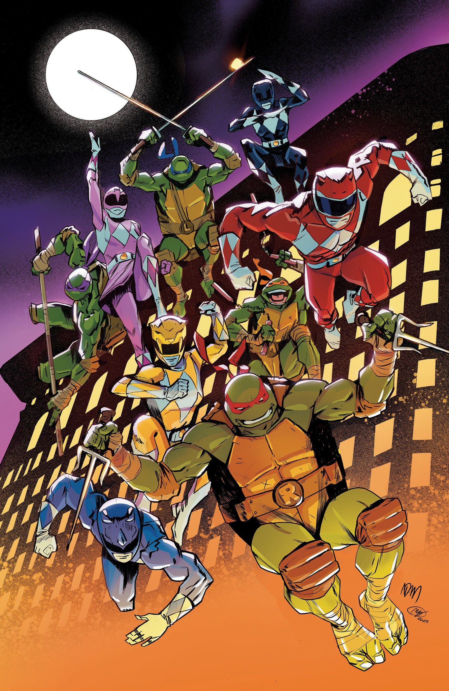 Mighty Morphin Power Rangers/ TMNT III #3 F [1:25] Adam Gorham Virgin (PRESALE 11/19/25)