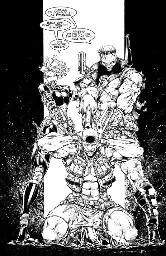 Spawn #370 Cover D Brett Booth Youngblood B&W Virgin (PRESALE 11/12/25)