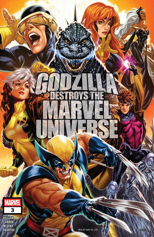 Godzilla Destroys The Marvel Universe #3 Mark Brooks Main (09/24/25)