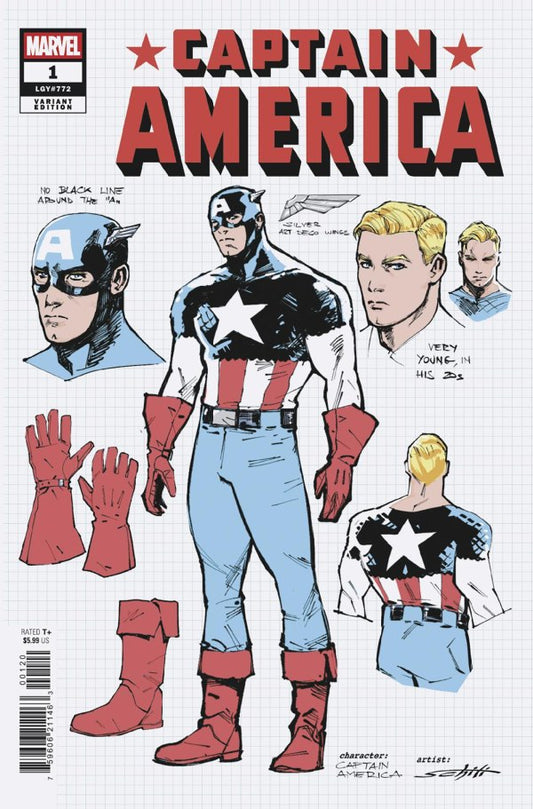Captain America #1 Valerio Schiti [1:10] Design (07/02/25)