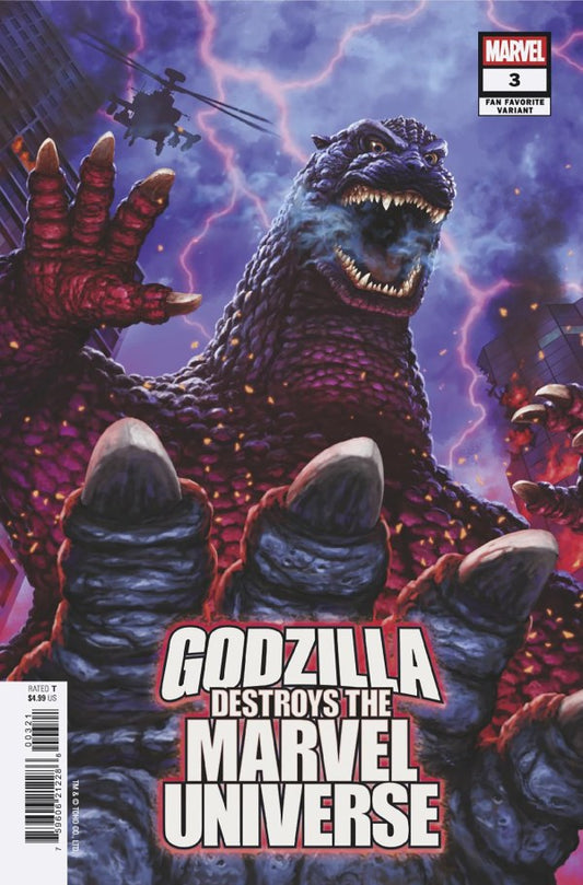 Godzilla Destroys The Marvel Universe #3 Yuji Kaida Fan (09/24/25)