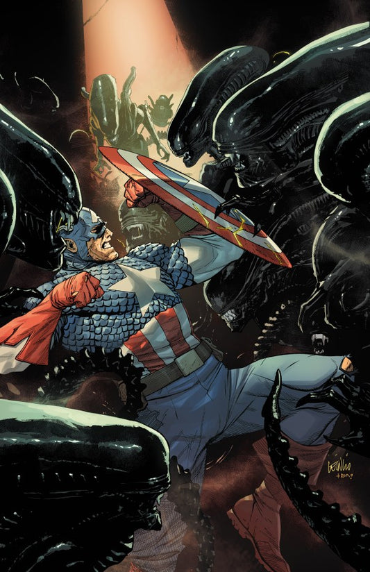 Alien vs. Captain America #1 [1:100] Leinil Yu Virgin (PRESALE 11/05/25)