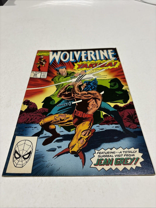 Wolverine #32 Vol 2 (Marvel 1988-2012) Wolverine Stabbed, Jean Grey App