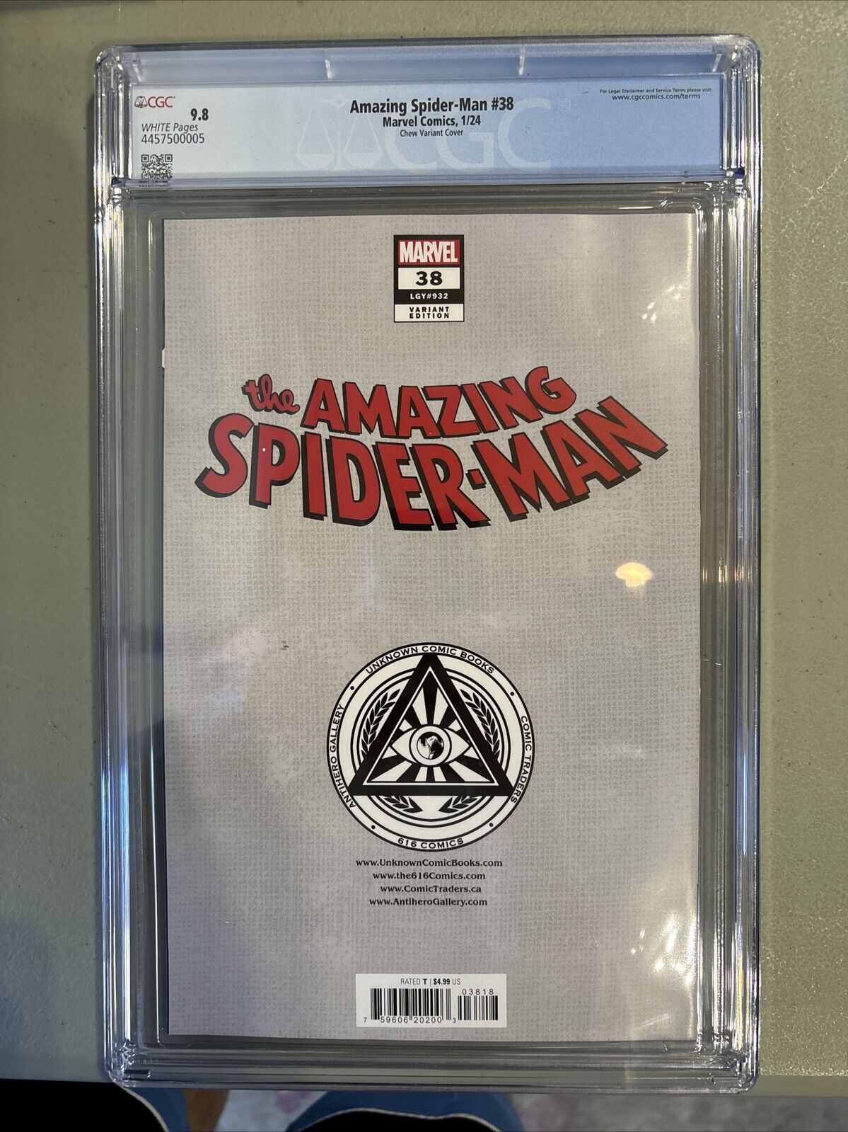 Amazing Spider-Man #38 Derric Chew Unknown Comics Variant CGC 9.8