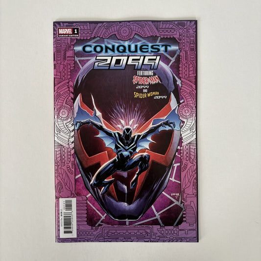 Conquest 2099 #1 Lashley Frame Variant Ft Spider-Man And Spider-Woman (2024)