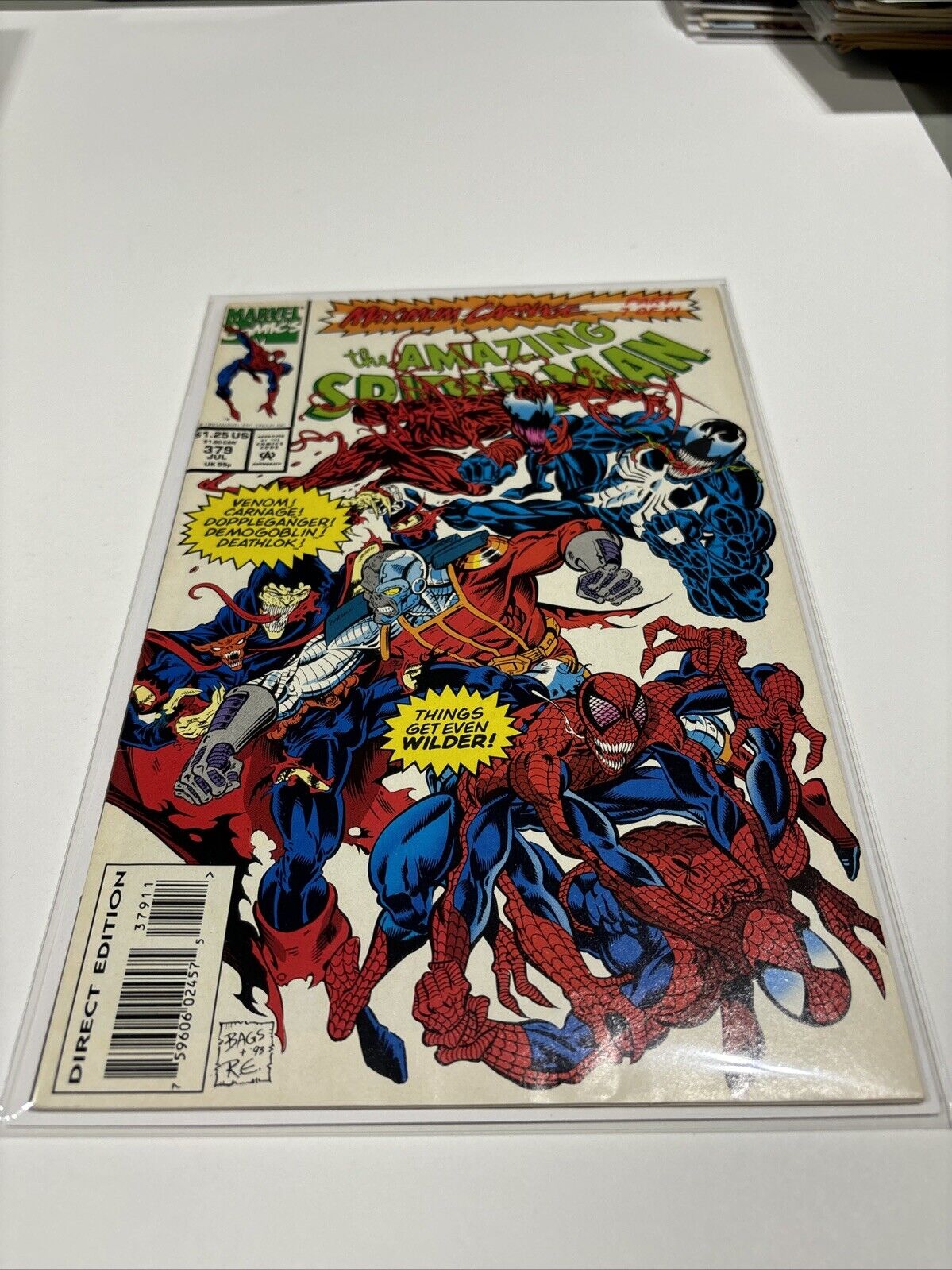 Amazing Spider-Man #379 (Marvel Comics) Maximum Carnage Pt 7