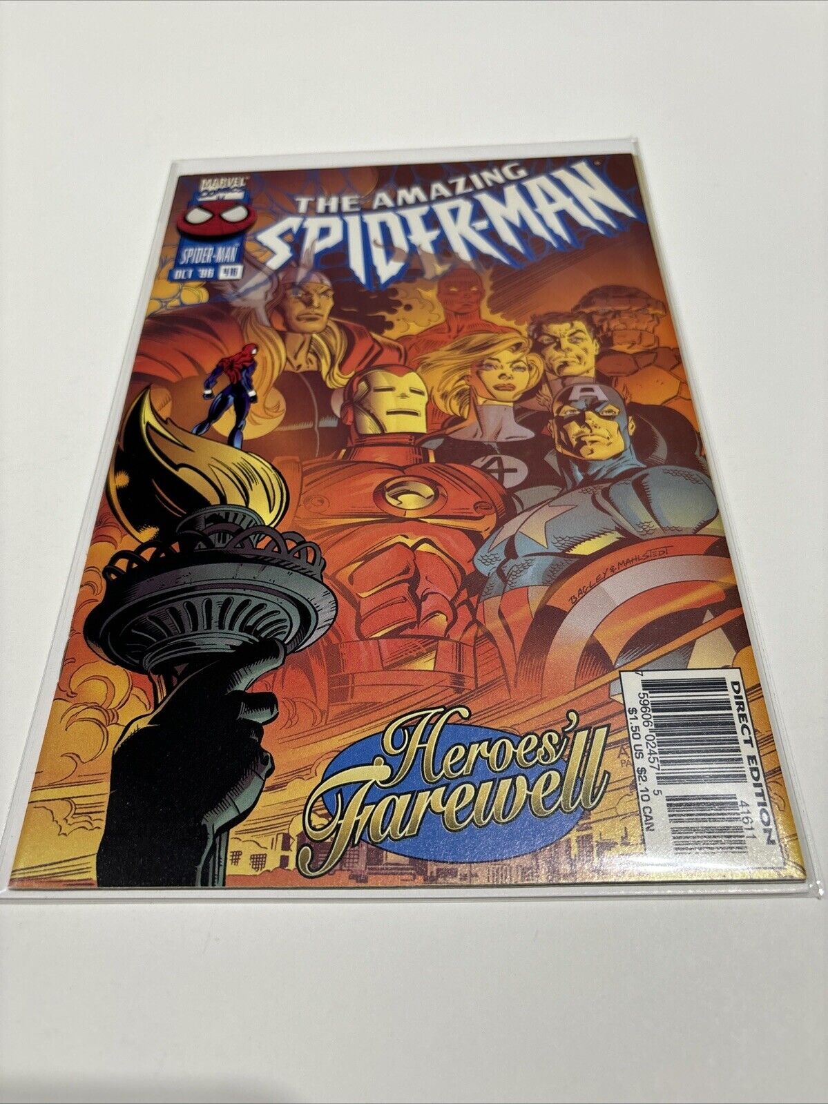 Amazing Spider-Man #416 (Marvel Comics) with Original Card inserts