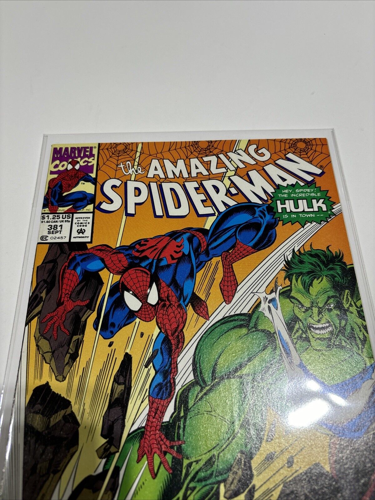 Amazing Spider-Man #381 (Marvel Comics) Hulk is in Town Newsstand