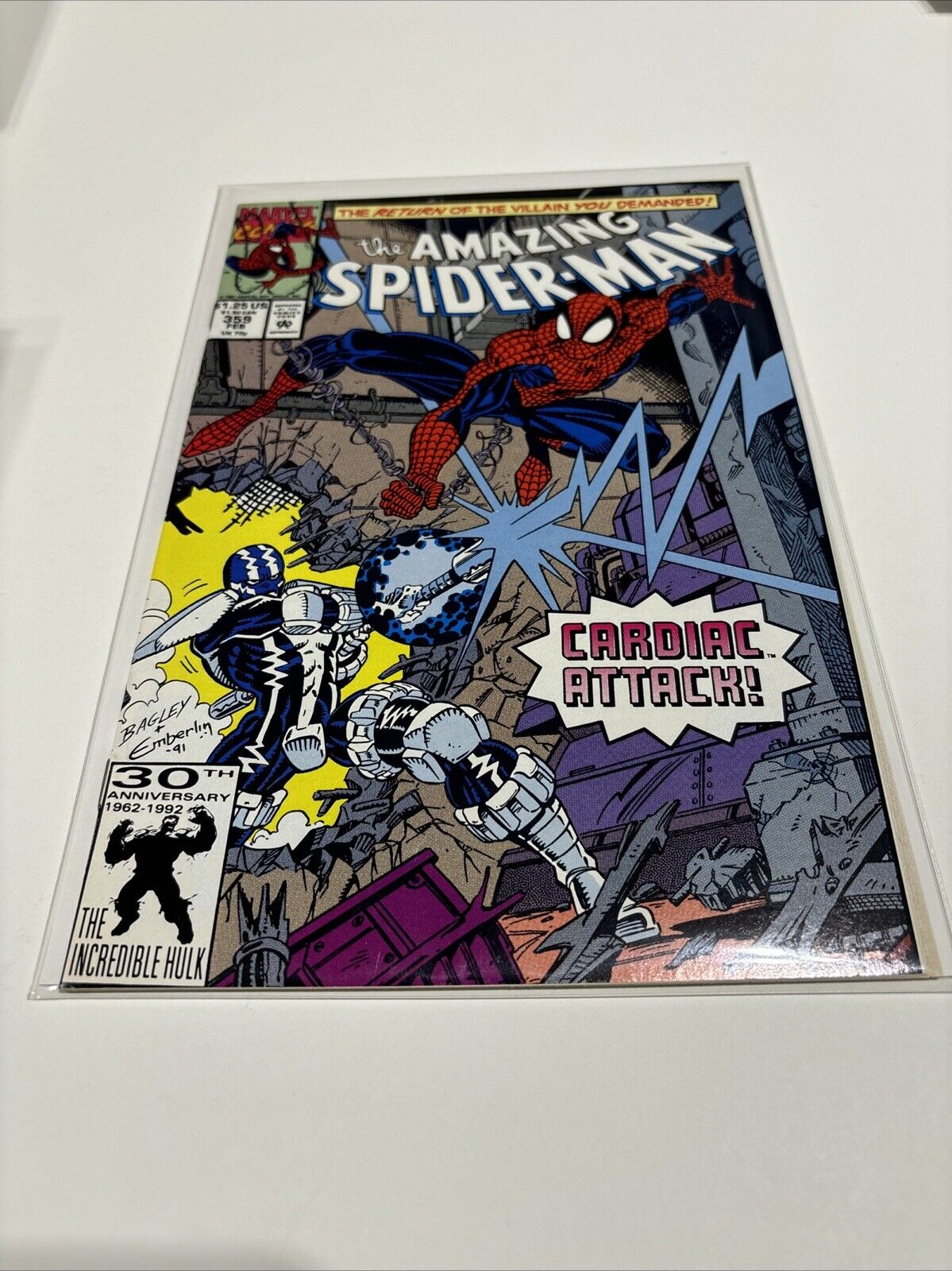 Amazing Spider-Man #359  (Marvel Comics) 1st Cameo of Carnage