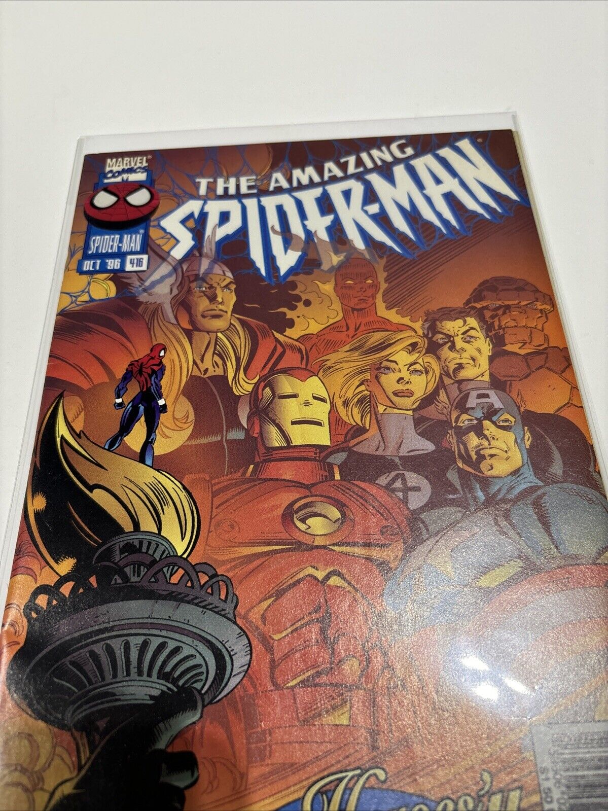 Amazing Spider-Man #416 (Marvel Comics) with Original Card inserts