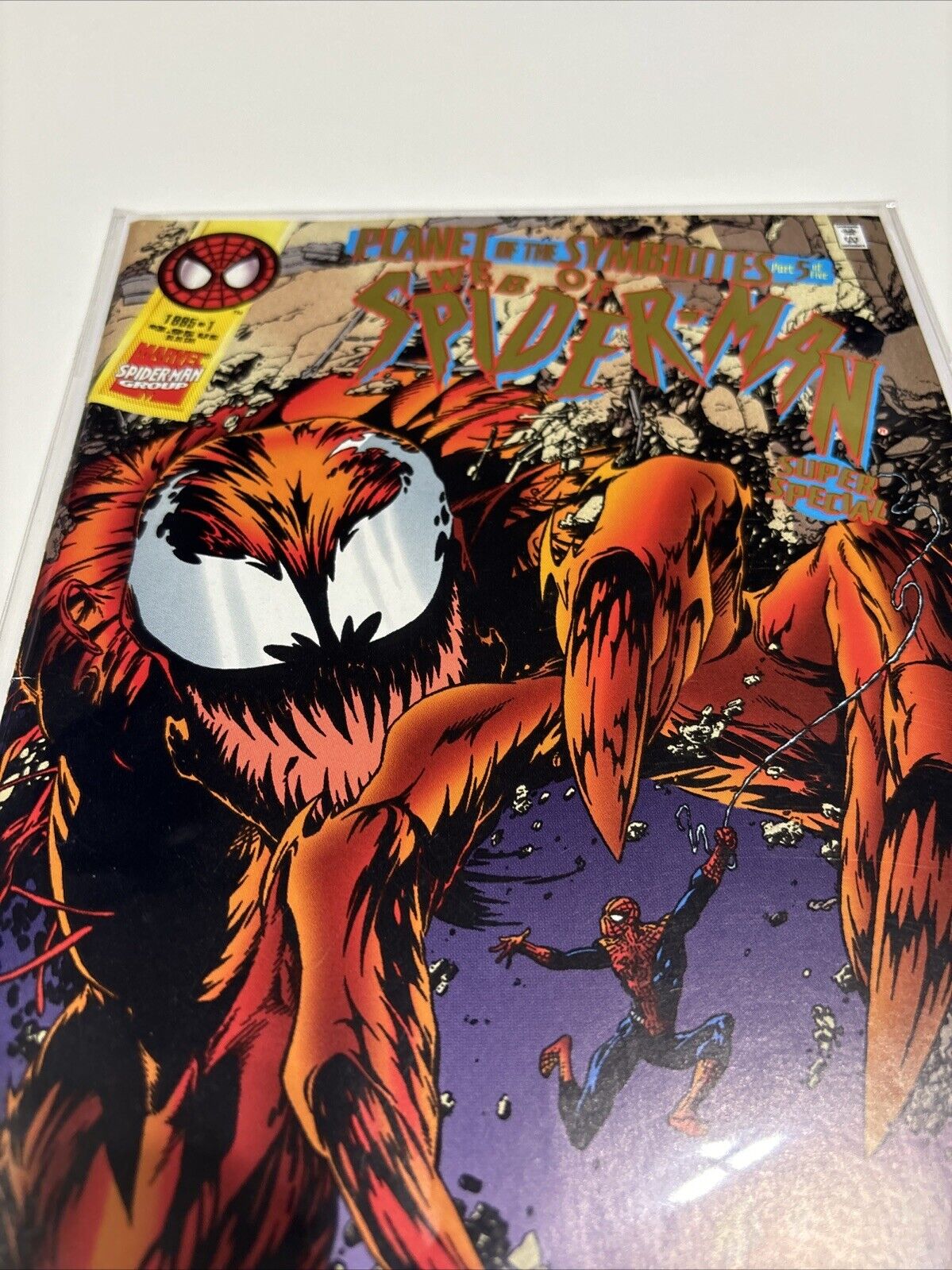 Marvel Comics Web of Spider-Man #1 1995 Part 5 Planet of the Symbiotes NEWSSTAND