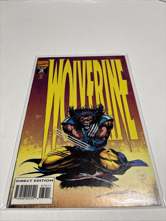 Wolverine #79 Vol 2 (Marvel 1988-2012) Adam Kubert Cover