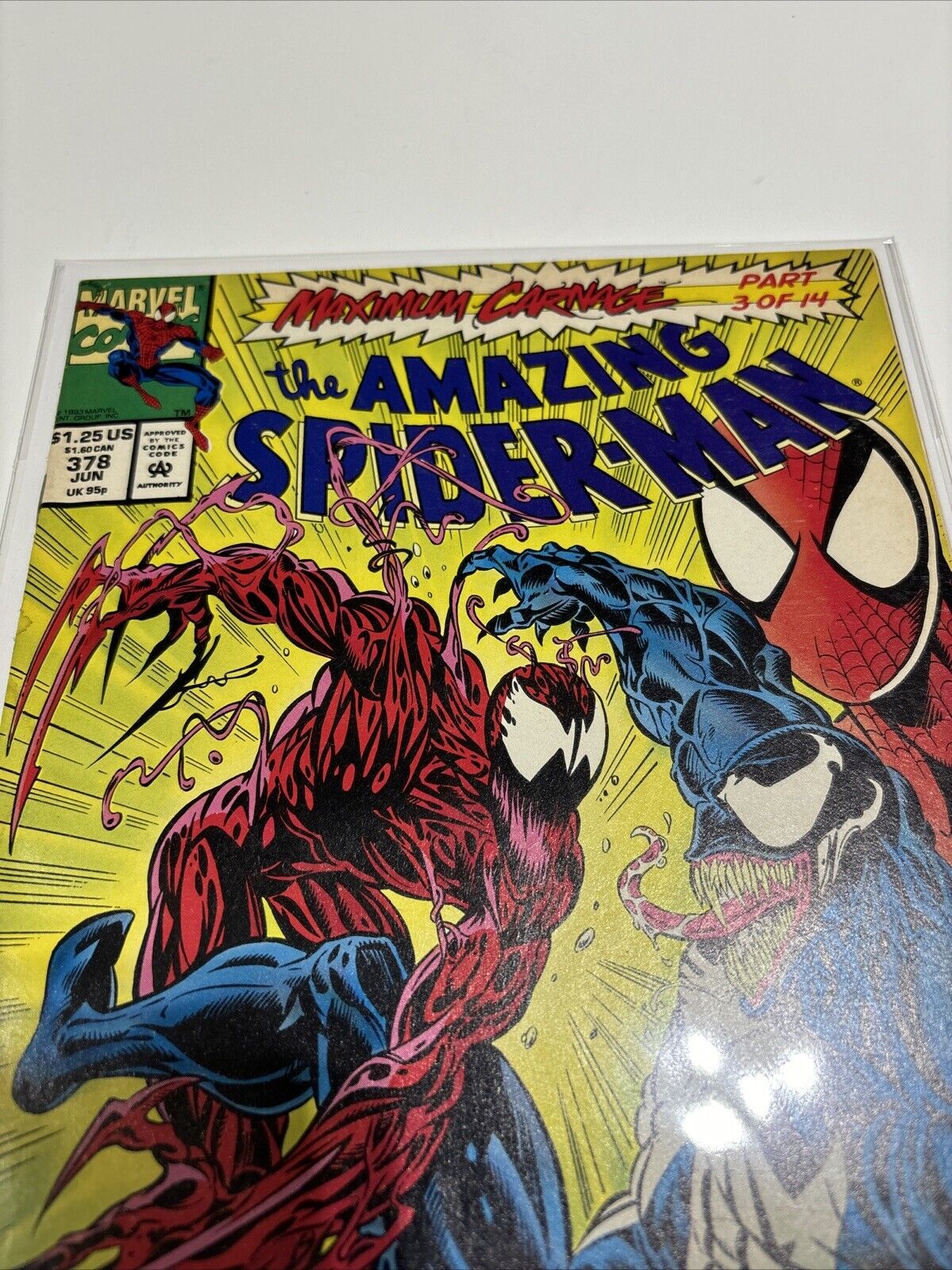 Amazing Spider-Man #378 (Marvel Comics) Maximum Carnage Pt 3