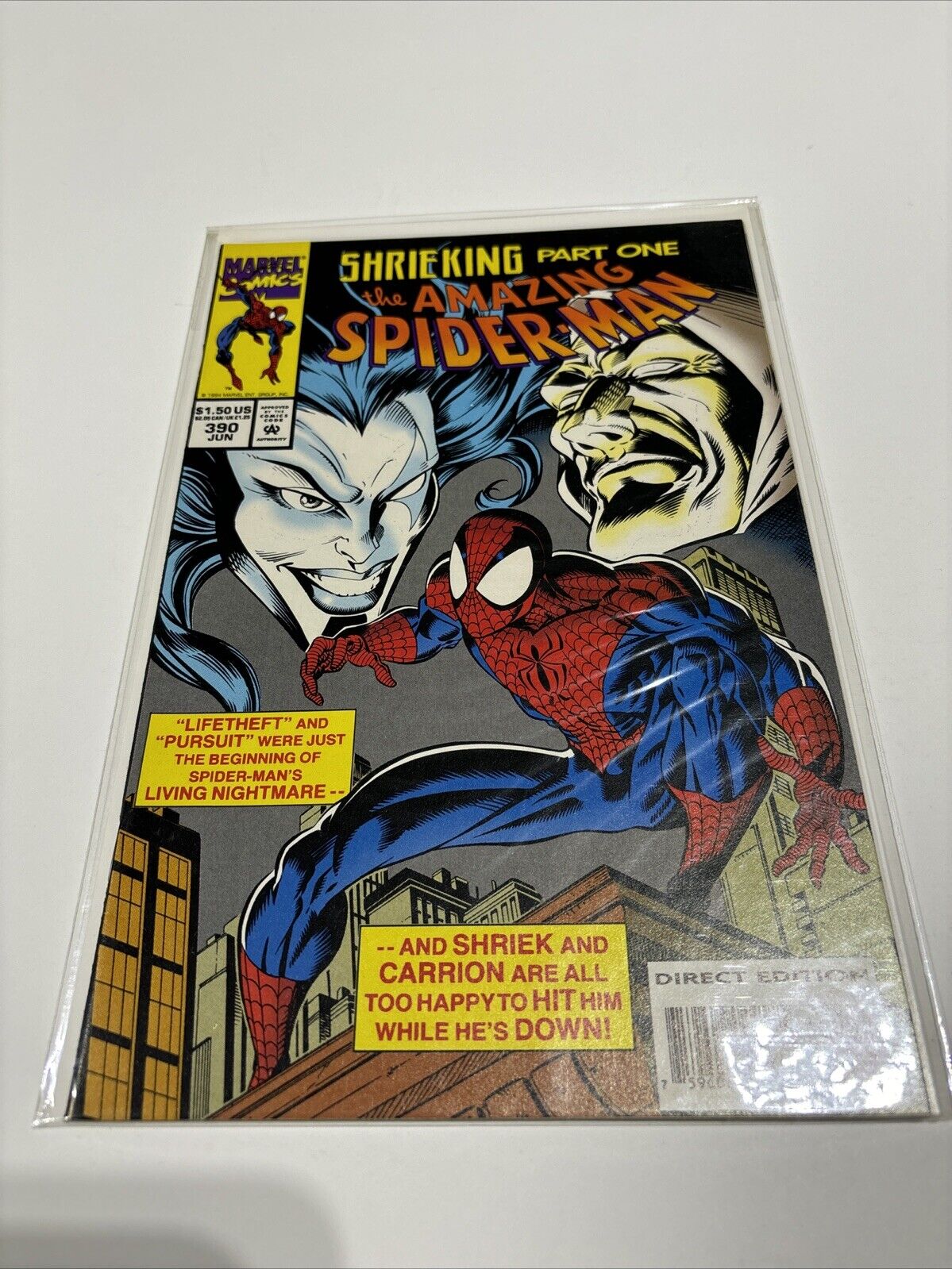 Amazing Spider-Man #390 (Marvel Comics) Shrieking Pt 1