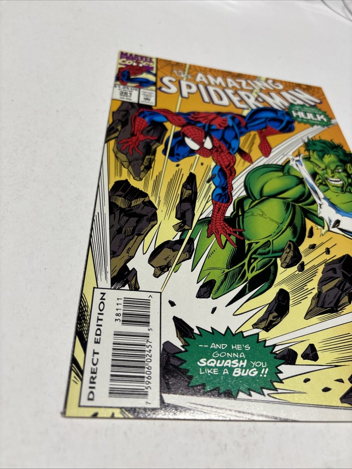 Amazing Spider-Man #381 (Marvel Comics) Hulk is in Town