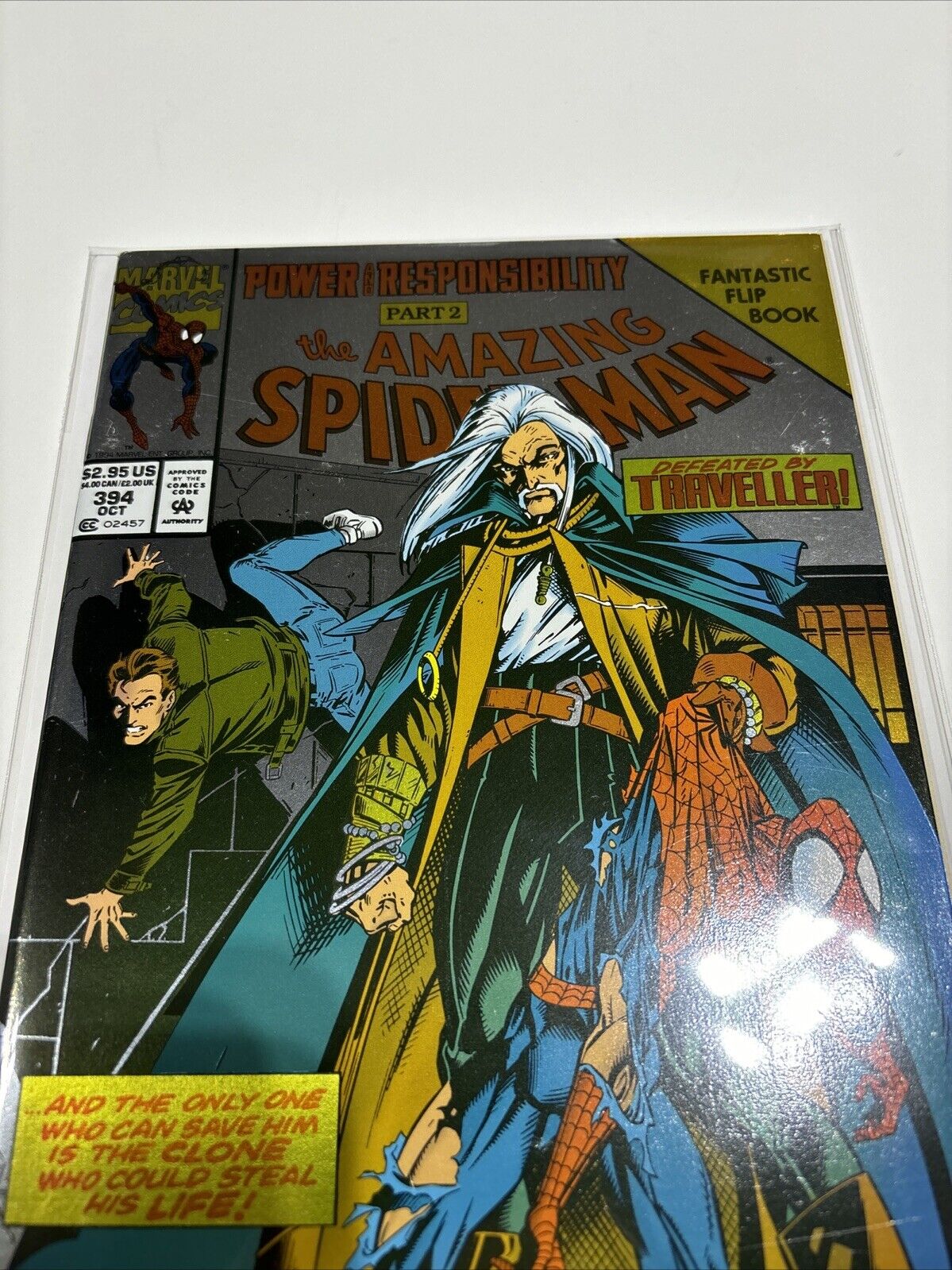 Amazing Spider-Man #394 (Marvel Comics) Newsstand 1st App Scrier foil cover