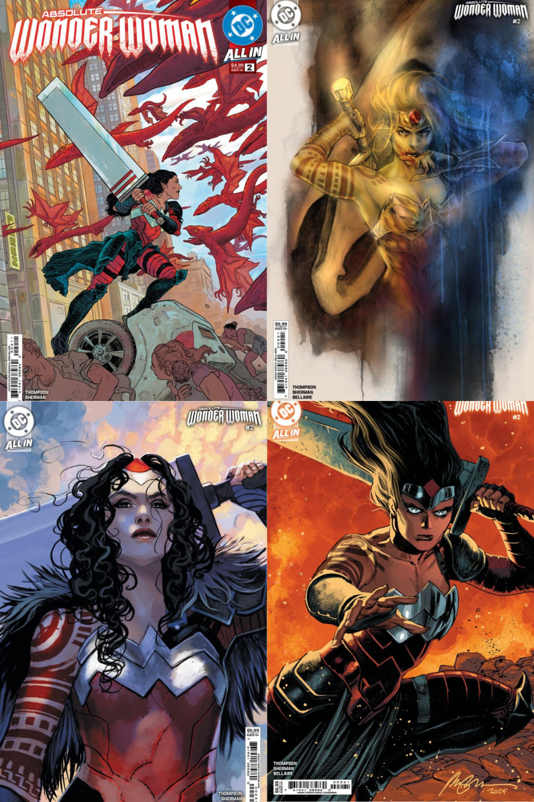 Absolute Wonder Woman #2 Cover Pick/Set/Variants A-C, F (DC 2024) (Key Issue)