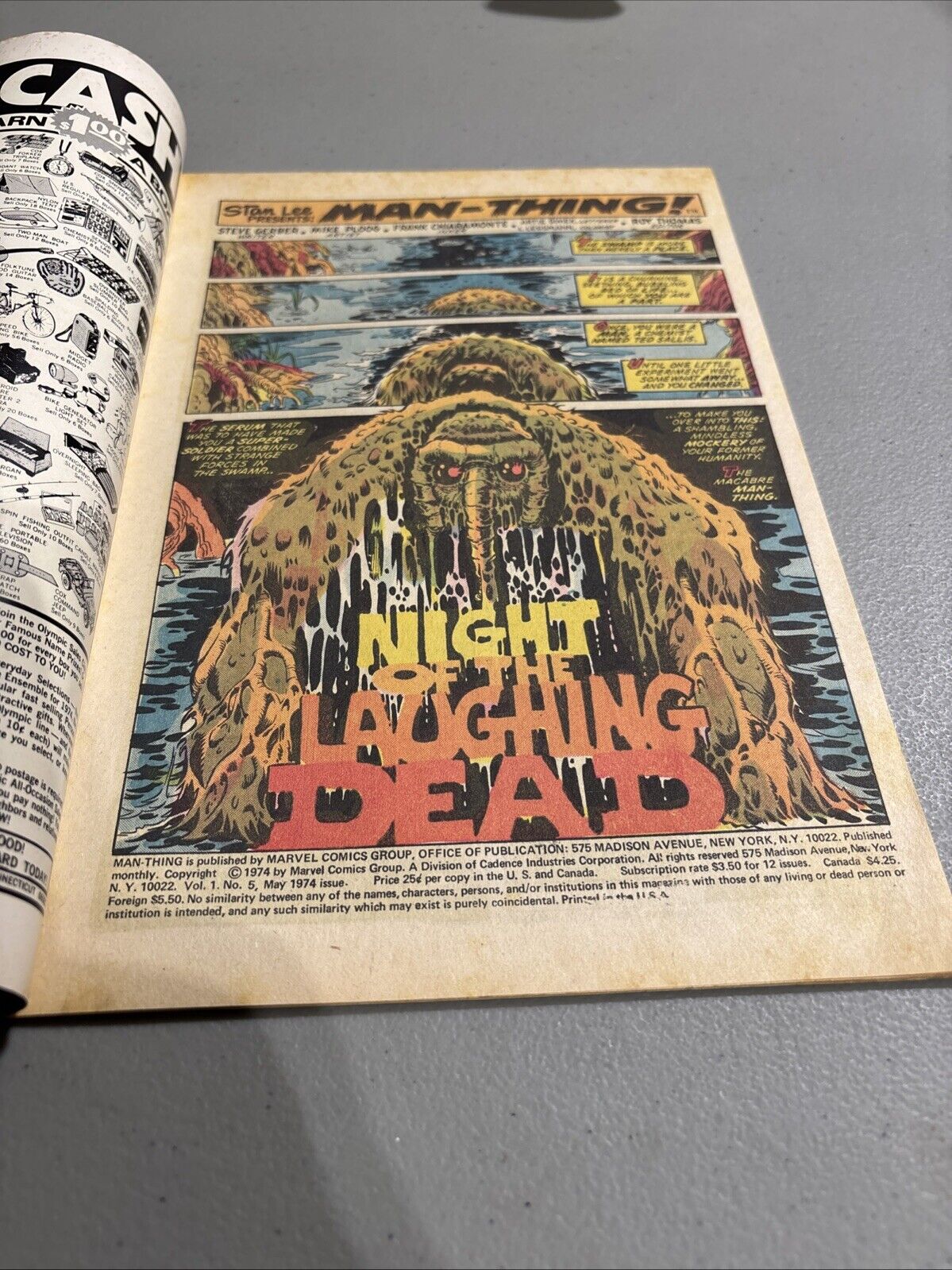 The Man-Thing #5 (Marvel 1974) Ploog cover, Night of the Laughing Dead