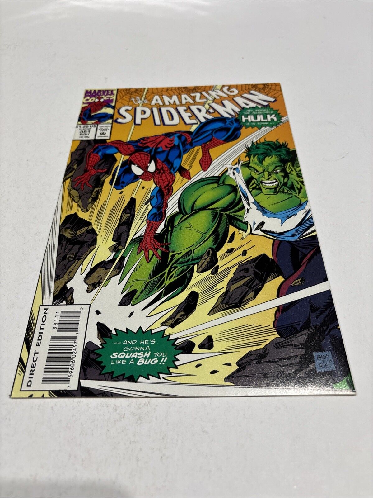 Amazing Spider-Man #381 (Marvel Comics) Hulk is in Town