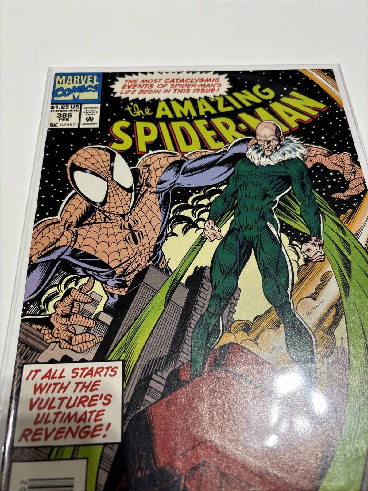 Amazing Spider-Man #386-388 (Marvel) Newsstand Vulture Complete set Eddie brock