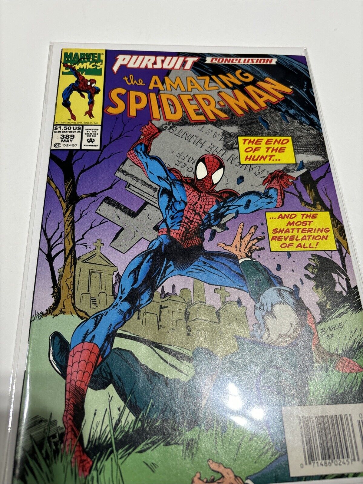 Amazing Spider-Man #389 (Marvel Comics)  Newsstand origin of Chameleon