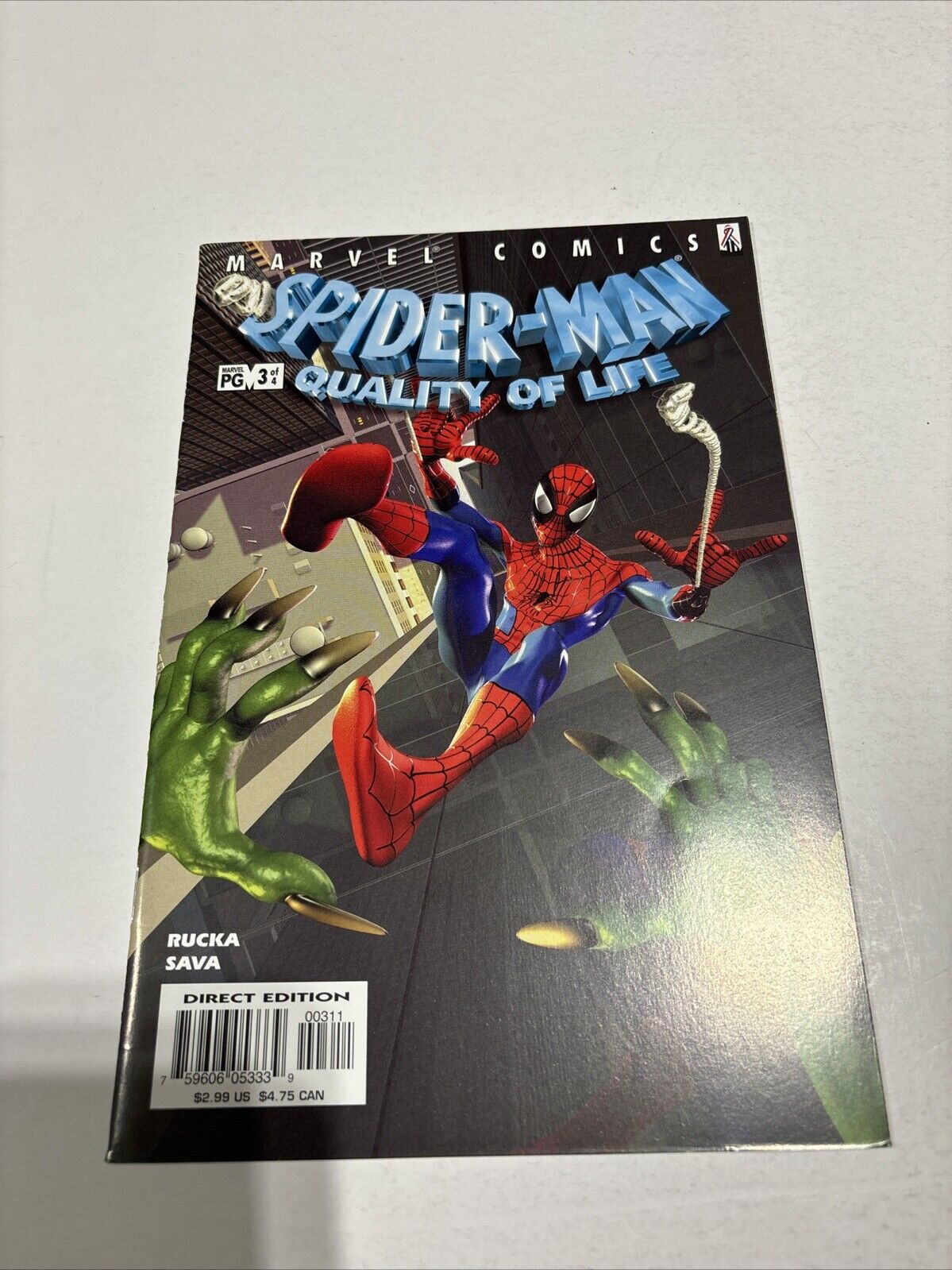 Spider-Man: Quality Of Life 1-4 Complete From 2002 NM Lizard, Greg Rucka