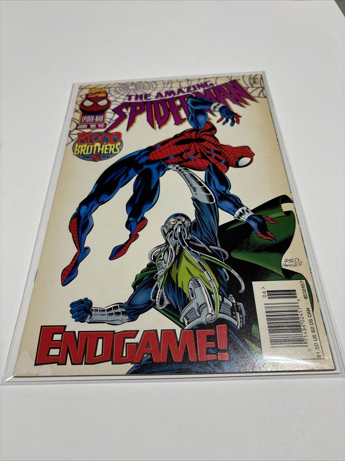 Amazing Spider-Man #412 (Marvel Comics) Newsstand Blood Brothers PT 6