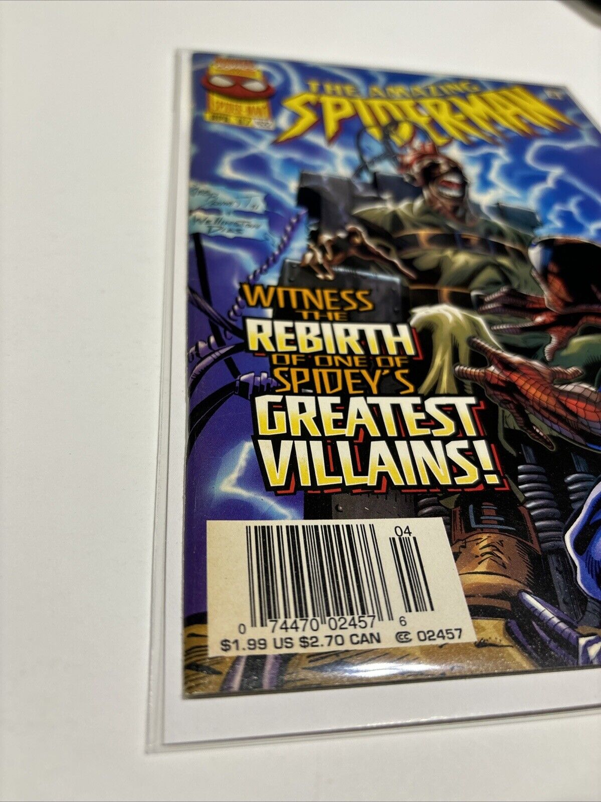 Amazing Spider-Man #422 (Marvel Comics) Newsstand Greatest villains Rebirth