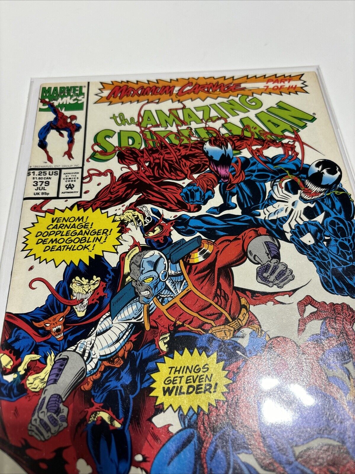 Amazing Spider-Man #379 (Marvel Comics) Maximum Carnage Pt 7