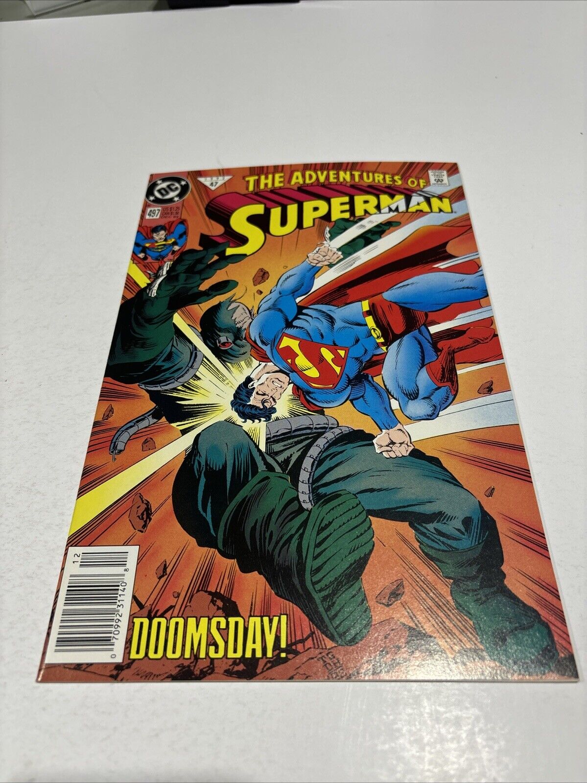 Adventures of Superman #497 (Dec 1992, DC) Doomsday Vs Superman Key Issue