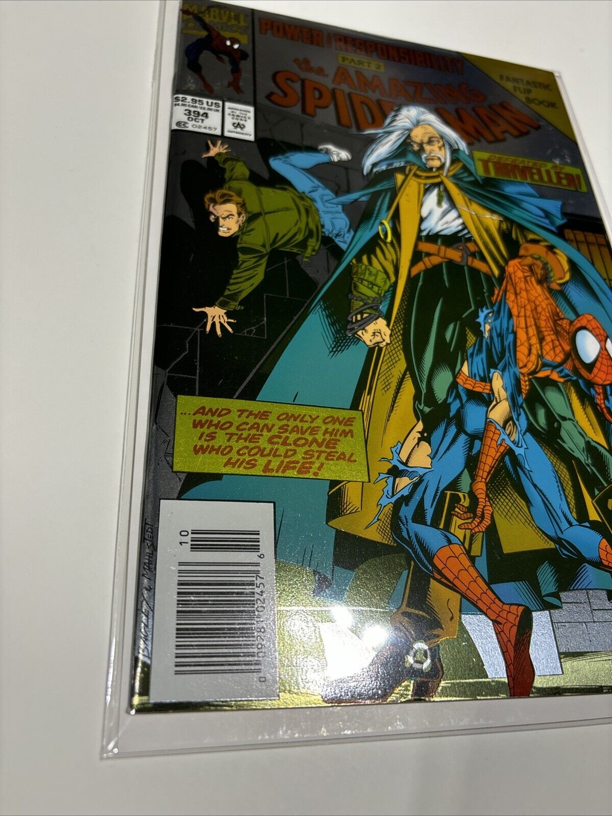 Amazing Spider-Man #394 (Marvel Comics) Newsstand 1st App Scrier foil cover