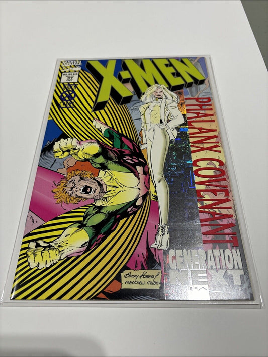 X-Men #37 (Marvel, 1991-2001)  Chrome Cover Phalanx Andy Kubert