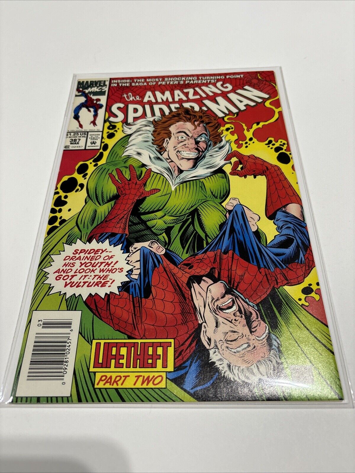 Amazing Spider-Man #386-388 (Marvel) Newsstand Vulture Complete set Eddie brock